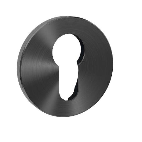 BOCALLAVE REDONDA IN.04.RPZ.05N PARA CILINDRO YALE - ACERO INOXIDABLE SATINADO Ø50 MM ACABADO NEGRO