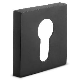 BOCALLAVE ALUMINIO YALE C CUADRADO 51X51 NIQUEL CEPILLADO, NEGRO MATE ACABADO NEGRO MATE