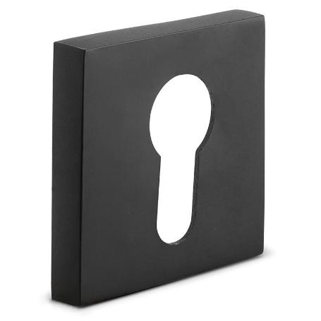 BOCALLAVE ALUMINIO YALE C CUADRADO 51X51 NIQUEL CEPILLADO, NEGRO MATE ACABADO NEGRO MATE