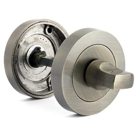 JUEGO MULETILLA DESBLOQUEO ZAMAK Ø50X10MM CUERO Y PULIDO BRILLO ACABADO CUERO