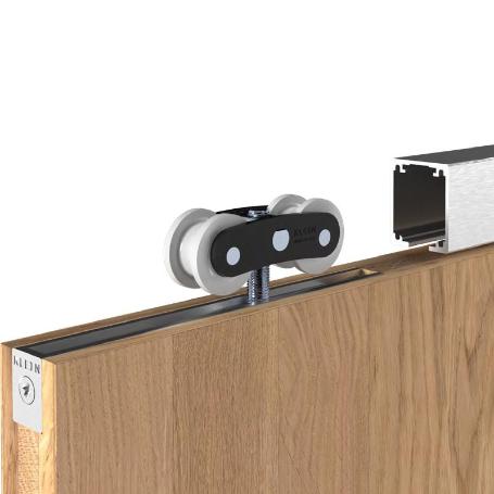 SISTEMA DE PUERTA CORREDERA KLEIN LITE-60 RETRAC - MONTAJE EMPOTRADO PARA MADERA HASTA 60 KG