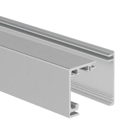 GUÍA ALUMINIO NEGRO SK GLASS 80 2M/3M NEGRO/PLATA LARGO 2M ACABADO PLATA