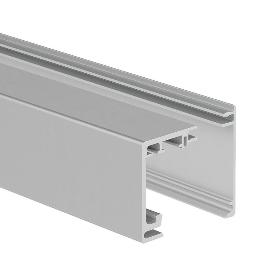 GUÍA ALUMINIO NEGRO SK GLASS 80 2M/3M NEGRO/PLATA LARGO 3M ACABADO PLATA