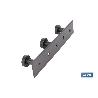 PERCHERO DE PARED NEGRO DE ACERO CON 3 POMOS 15,6 X 2,7 X 2,8 CM