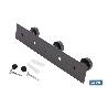 PERCHERO DE PARED NEGRO DE ACERO CON 3 POMOS 15,6 X 2,7 X 2,8 CM