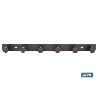 PERCHERO DE PARED NEGRO DE ACERO CON 6 POMOS 33,51 X 2,7 X 2,8 CM