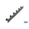 PERCHERO DE PARED NEGRO DE ACERO CON 6 POMOS 33,51 X 2,7 X 2,8 CM