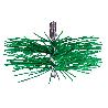 CEPILLO DESHOLLINADOR CHIMENEAS 150 MM PVC VERDE EBERTOOLS