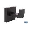 PERCHA NEGRA MATE DE ACERO CON DISEÑO CUADRADO GAMA FAIAL 5,5 X 6 X 5,5 CM