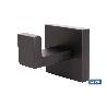 PERCHA NEGRA MATE DE ACERO CON DISEÑO CUADRADO GAMA FAIAL 5,5 X 6 X 5,5 CM