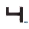 PERCHA NEGRA MATE DE ACERO CON DISEÑO CUADRADO GAMA FAIAL 5,5 X 6 X 5,5 CM