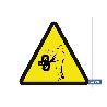 SEÑAL ADHESIVA 105X105MM. PELIGRO ATRAPAMIENTOS