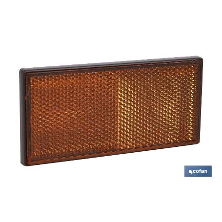 CATADIÓPTRICO RECTANGULAR ÁMBAR 106 X 50 MM ADHESIVO