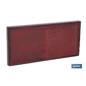 CATADIÓPTRICO RECTANGULAR ROJO 106 X 50 MM ADHESIVO