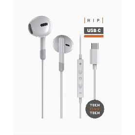 TECH AURICULARES CON MICROFONO USB-C  BLANCO TEC1301