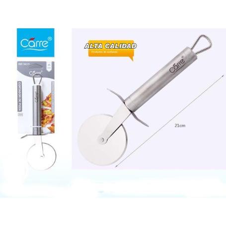 CARRE CORTADOR DE PIZZA 21 CMS MANGO INOX SERIE VICTORIA LOW COST