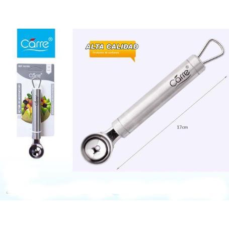 CARRE DECORADOR VACIADOR PARA BOLAS DE MELON 17 CMS MANGO INOX VICTORIA LOW COST