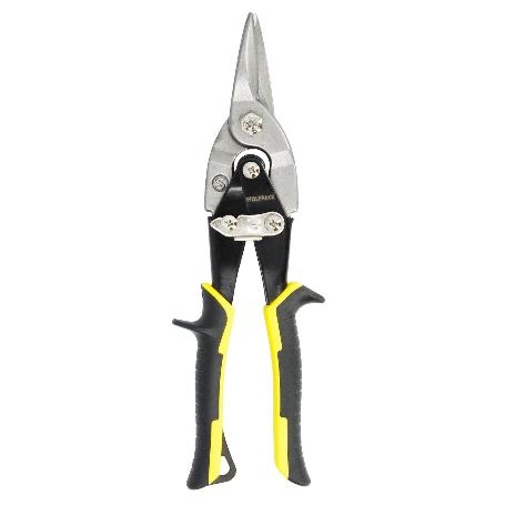 TIJERAS CHAPA CORTE CENTRAL 250 MM. HOJA ACERO AL CARBONO, MANGOS ENGOMADOS, CON DIENTES SERRADOS, CORTACHAPA, TIJE