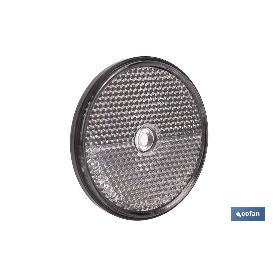 CATADIÓPTRICO REDONDO BLANCO Ø60 MM CON AGUJERO SIN TORNILLO