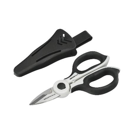 TIJERAS ELECTRICISTA 155 MM. MANGO TPR PLUS NO TENSION. CON FUNDA HOJAS ACERO INOXIDABLE, TIJERAS CORTAR CABLE, PEL