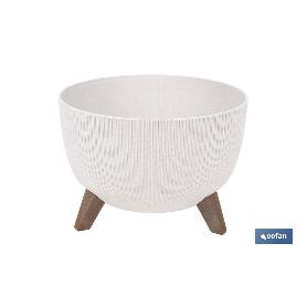 MACETA CON PATAS Y FILTRO DE DRENAJE COLOR BLANCO WPC Ø 330 X 234  MM 12,4 L VENTA UNITARIA