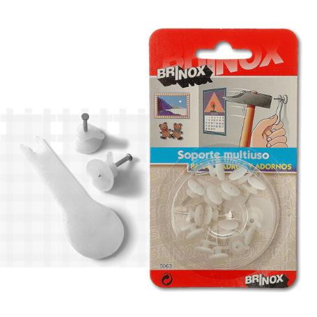 BRINOX CUELGA CUADRO FACIL 1 CLAVO TRANSPARENTE 11Ø 15 U B50630H
