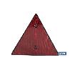 CATADIÓPTRICO TRIANGULAR ROJO 155 X 137 MM CON AGUJERO Y TORNILLOS
