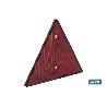 CATADIÓPTRICO TRIANGULAR ROJO 155 X 137 MM CON AGUJERO Y SIN TORNILLOS
