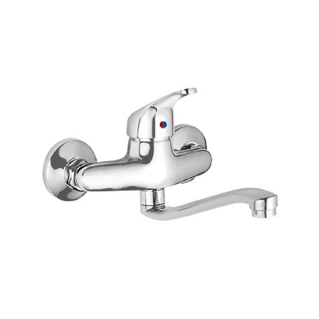 MONOMANDO FREGADERO PARED HORIZONTAL. CON CARTUCHO CERAMICO Ø 40 MM.