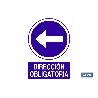 SEÑAL POLIESTIRENO  420X297MM. DIRECCIÓN OBLIGATORIA