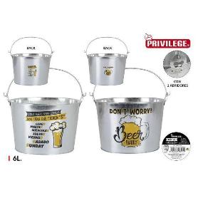 CUBO CERVEZA OVAL ENFRIDADOR CON ABRIDOR 6 LTS DECO SOLO PUEDO BEBER LOS DIAS,DONT WORRY BEER HAPPY