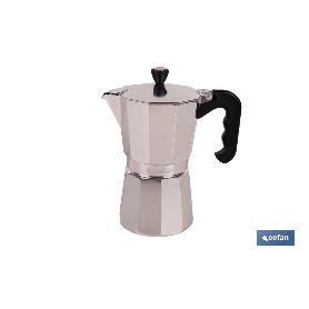 CAFETERA ITALIANA DE ALUMINIO PARA INDUCCIÓN 9 TAZAS