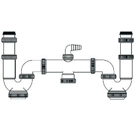 TECNO SIFON EXT.DOBLE FREG. S-V 1-1-2 (T50) 50225