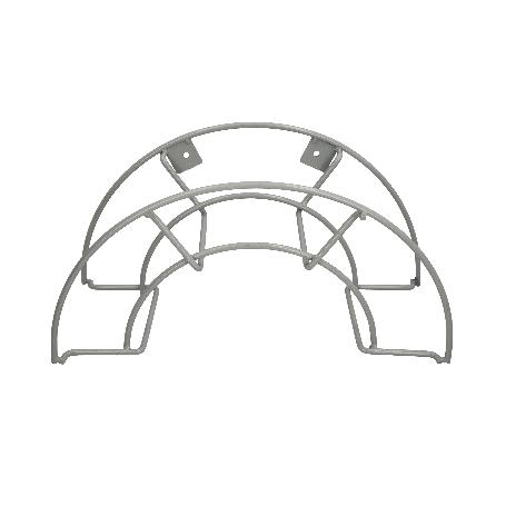 SOPORTE MANGUERA PARED METALICA 1/2 LUNA COLOR GRIS