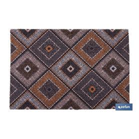 FELPUDO CON ESTAMPADO DIGITAL ROMBOS 50 X 70 CM