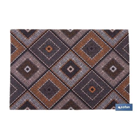 FELPUDO CON ESTAMPADO DIGITAL ROMBOS 50 X 70 CM