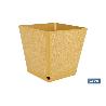 MACETA O MACETERO GAMA TEXTIL CUADRADA COLOR MOSTAZA PP 298 X 298 X 300 MM 18 L   CAJA 4 UNID.