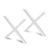 EMUCA JUEGO DE PATAS CROSS PARA MESA, ANCHO 695MM, ACERO, PINTADO BLANCO