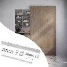 EMUCA KIT DE HERRAJES PARA UNA PUERTA CORREDERA COLGADA DE MADERA WALL CON CIERRE SUAVE, ACERO Y ALUMINIO Y PLÁSTIC