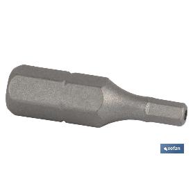 PUNTA DE DESTORNILLADOR HEXAGONAL INVIOLABLE 3 25 MM VENTA UNITARIA