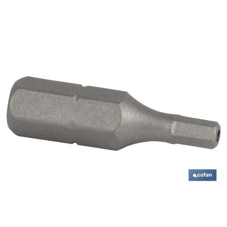 PUNTA DE DESTORNILLADOR HEXAGONAL INVIOLABLE 4 25 MM VENTA UNITARIA