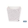 MACETA O MACETERO GAMA TEXTIL CUADRADA COLOR BLANCO PP 298 X 298 X 300 MM 18 L VENTA UNITARIA9