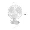 VENTILADOR SOBREMESA BLANCO 45 WATT 3 VELOCIDADES.