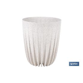 MACETA CON FILTRO DE DRENAJE A RAYAS COLOR BLANCO WPC Ø 250 X 297 MM 6,2 L VENTA UNITARIA