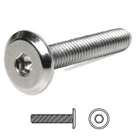 TORNILLO EMBELLECEDOR CEGAS CABEZA PLANA ALLEN M6/M8 NÍQUEL. ELEGIR LARGO. LARGO 40MM DIÁMETRO 6MM