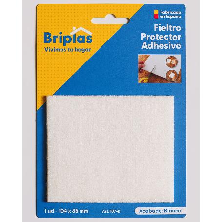BRIPLAS FIELTRO ADHESIVO 1 U RECTANGULAR 104X85 MM BLANCO 107B