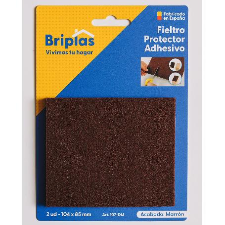 BRIPLAS FIELTRO ADHESIVO 1 U RECTANGULAR 104X85 MM MARRON 107M