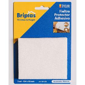 BRIPLAS FIELTRO ADHESIVO 2 U RECTANGULAR 104X85 MM BLANCO 107DB