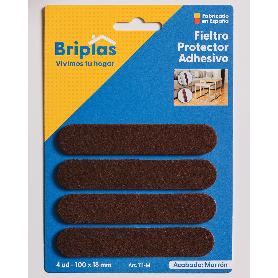 BRIPLAS FIELTRO ADHESIVO 4 U BANDA 100X18 MM MARRON 111M