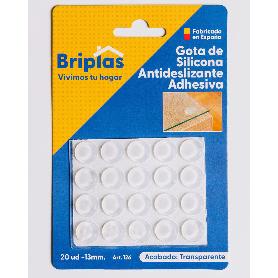 BRIPLAS GOTA SILICONA ADHESIVO ANTIDESLIZANTE 20 U 13 MM Ø  126